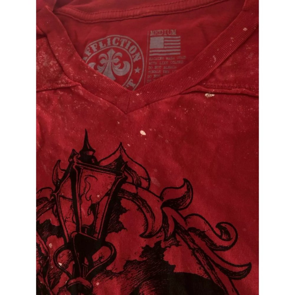 AFFLICTION Men's T-Shirt RIPPER Premium Black Label Biker - Picture 8 of 9